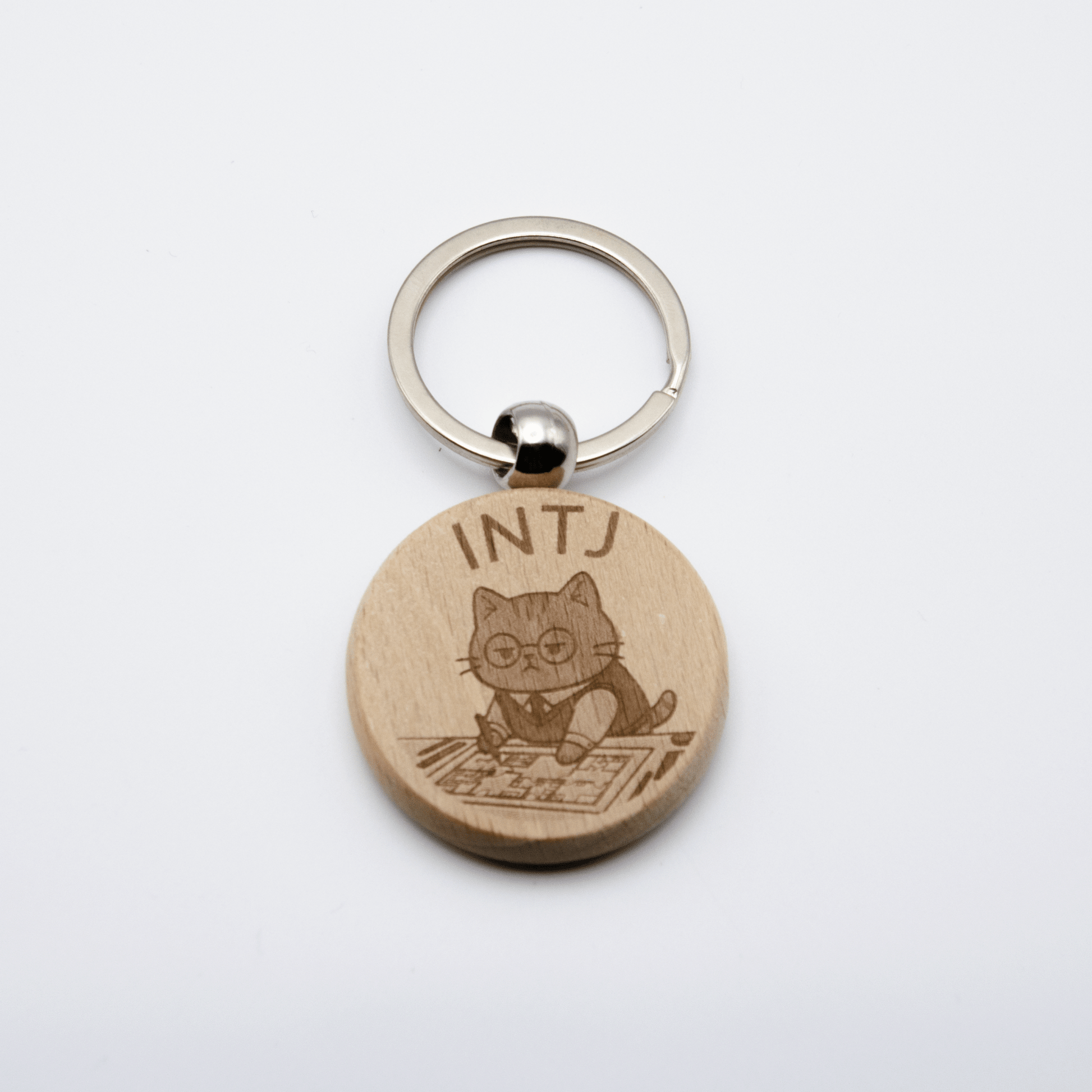 MBTI にゃんこ キーホルダー 木製 - レンブランサ