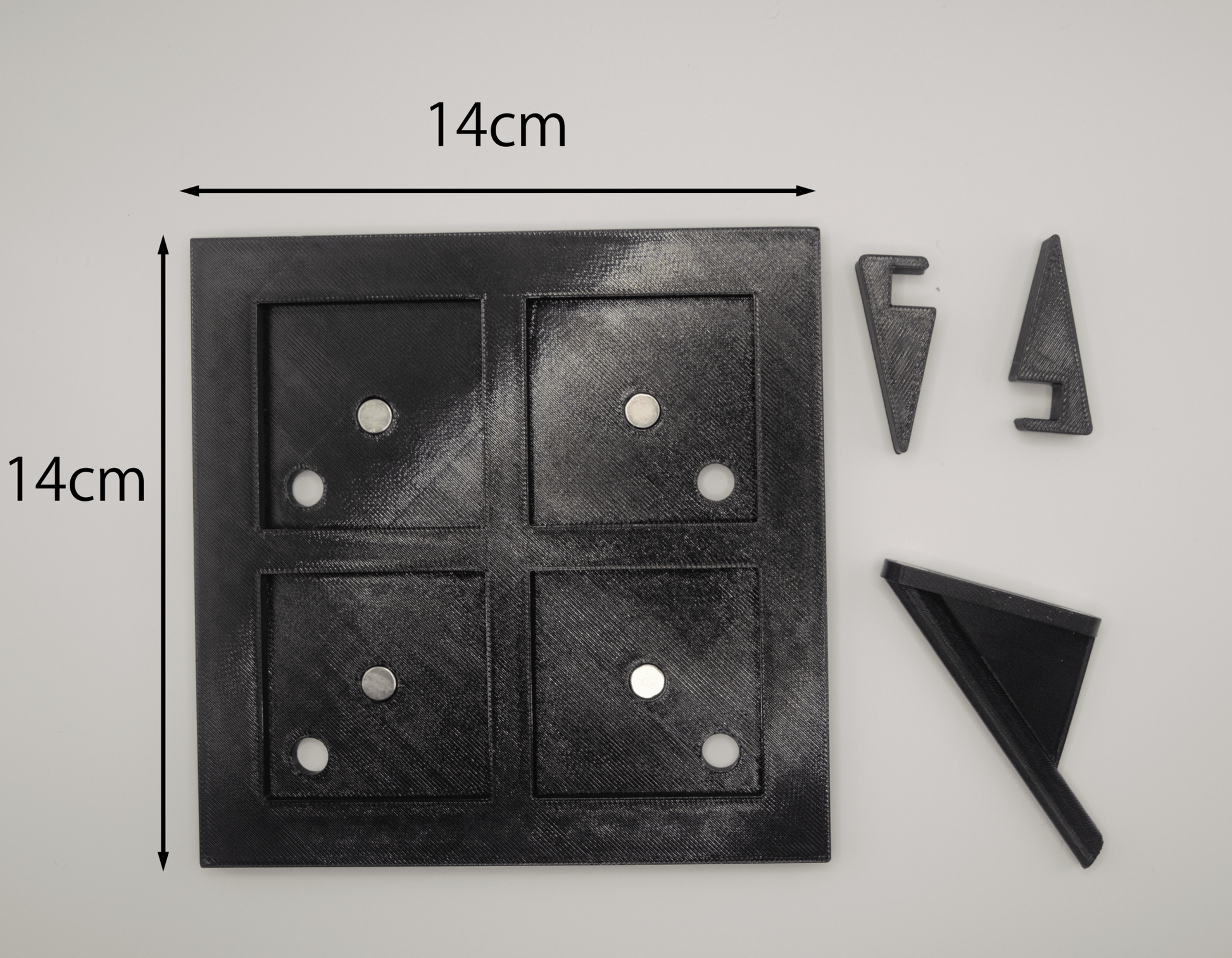 オリジナルフォトマグネット用フレーム(正方形・黒・卓上スタンド付き) - レンブランサ