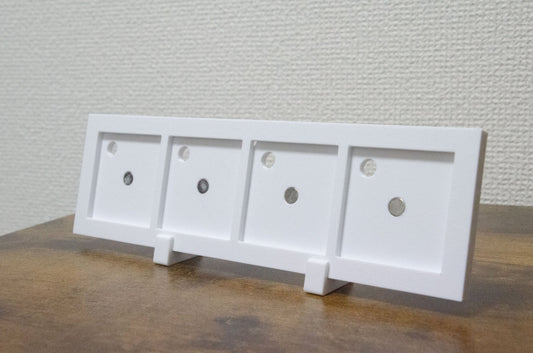 オリジナルフォトマグネット用フレーム（長方形・白・卓上スタンド付き） - レンブランサ