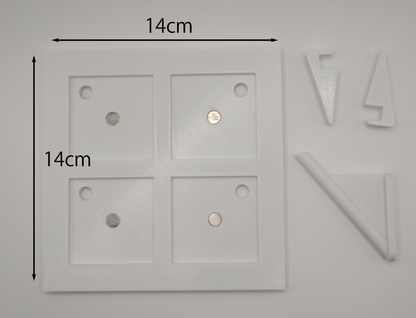 オリジナルフォトマグネット用フレーム（正方形・白・卓上スタンド付き） - レンブランサ