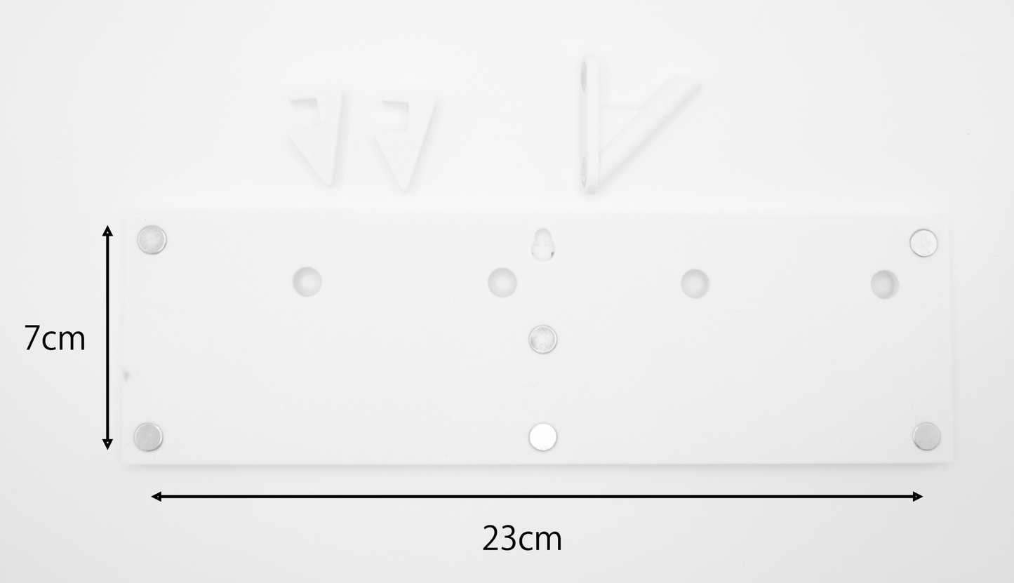 オリジナルフォトマグネット用フレーム（長方形・白・卓上スタンド付き） - レンブランサ