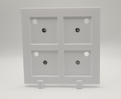 オリジナルフォトマグネット用フレーム（正方形・白・卓上スタンド付き） - レンブランサ