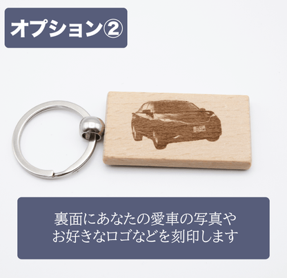 ナンバープレート風　キーホルダー　木製　ギフト　誕生日 - レンブランサ