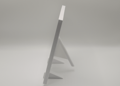 オリジナルフォトマグネット用フレーム（正方形・白・卓上スタンド付き） - レンブランサ