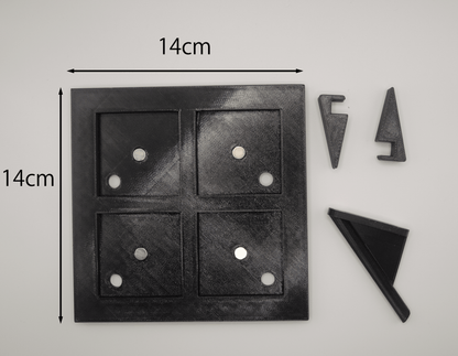 オリジナルフォトマグネット用フレーム（正方形・黒・卓上スタンド付き） - レンブランサ